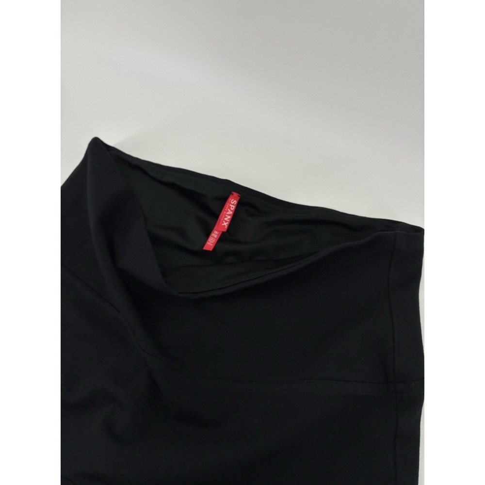 Spanx Ponte Leggings Womens 1X Black Mid Rise Stretch Casual Athleisure